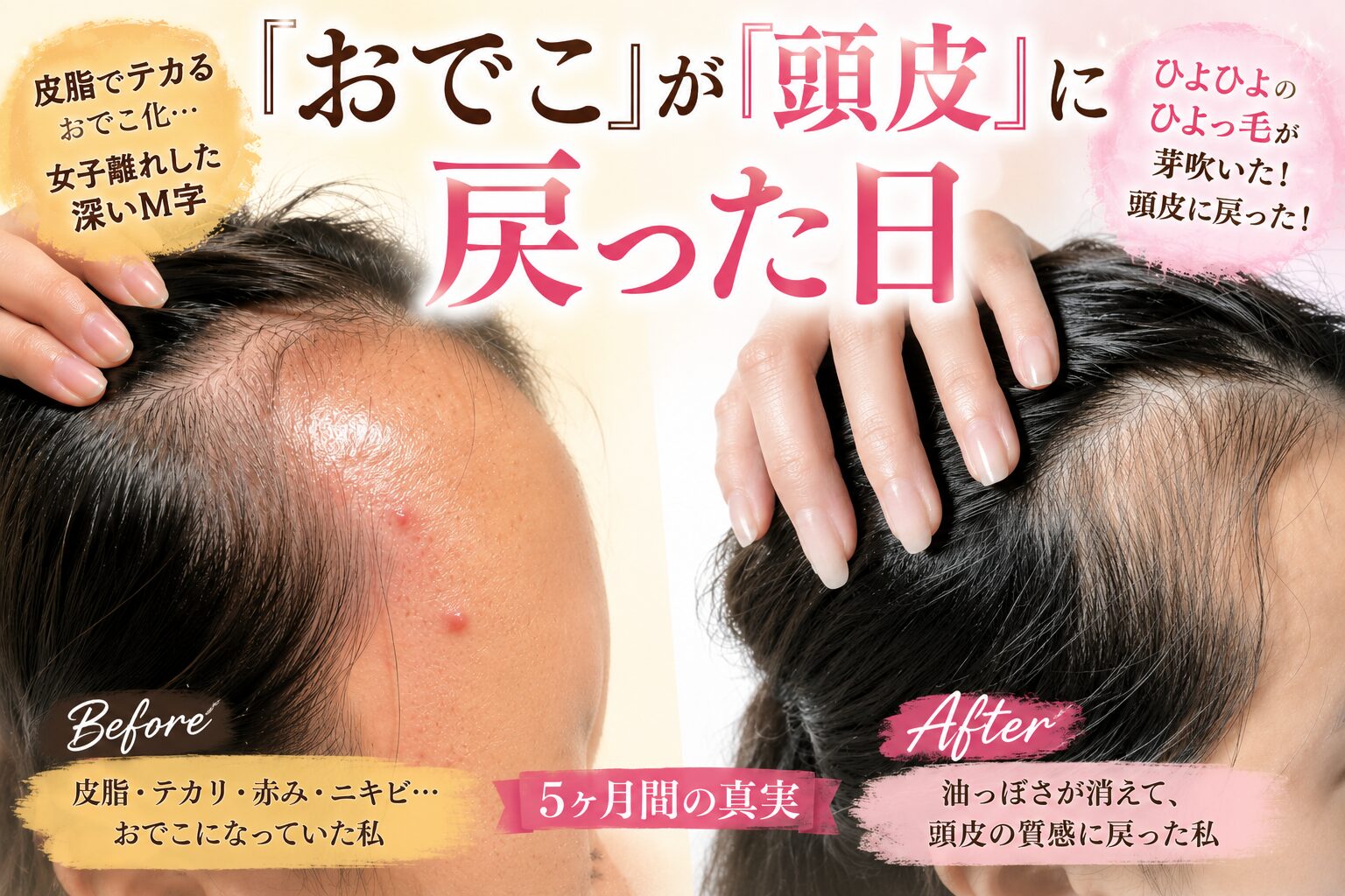 遺伝なの？って悩んでたM字ハゲ娘に元薄毛母が伝えた大切な事